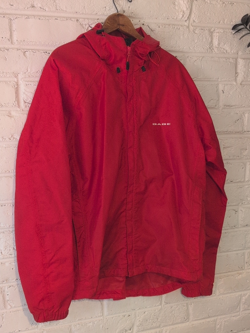 Gage Technical Gear Men's Red Hooded Jacket -